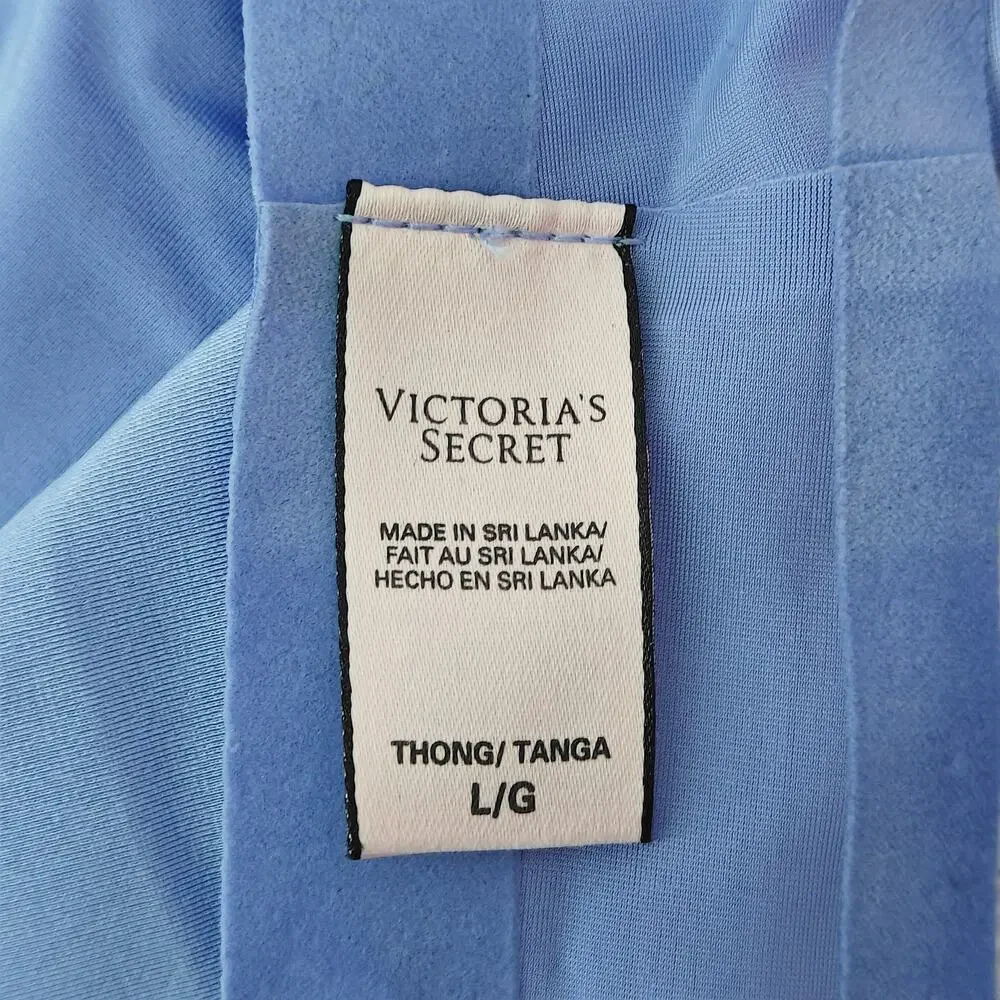 Victoria Secret Shiny Purple Satin Smooth Thick Womens Thong Large